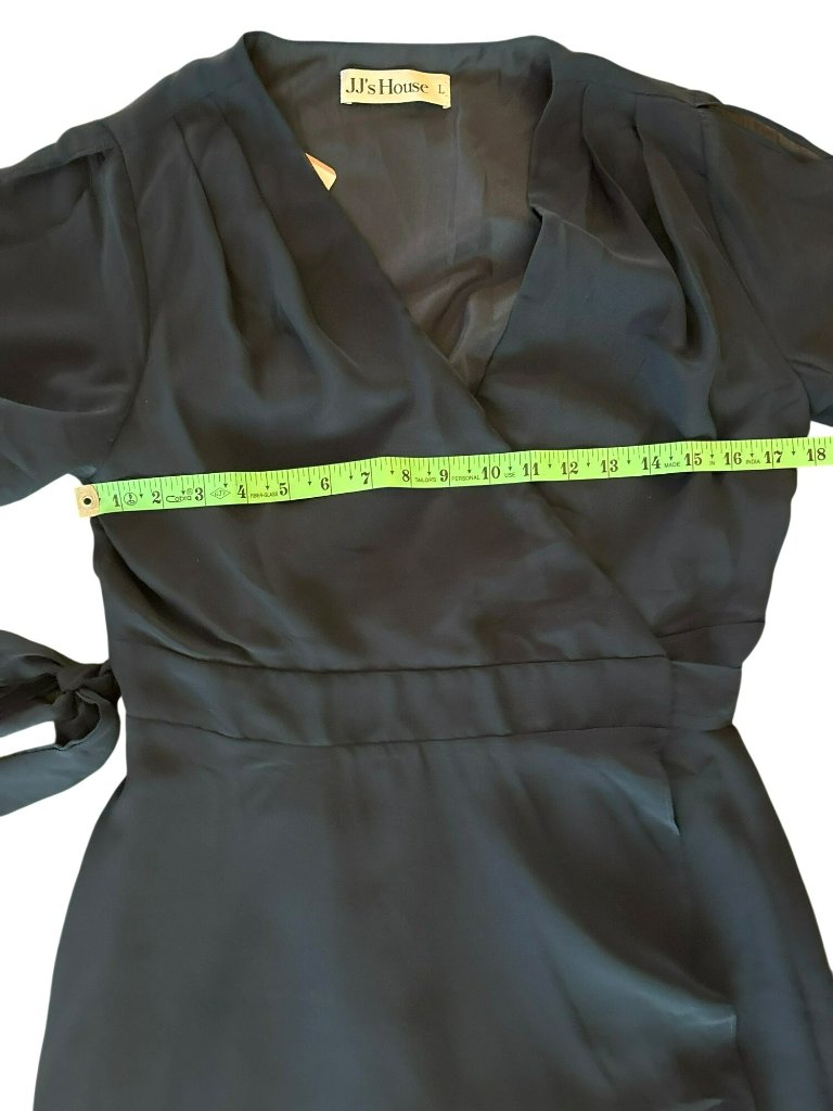 Nwt Jj's House Navy Blue Wrap Dress Size L — image 7 of 8
